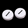 Opaque White Acrylic European Beads AC-CBA3BDD-01I-2