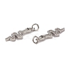 Brass Micro Pave Cubic Zirconia Pendants KK-E068-VB311-3