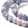 Electroplated Glass Beads Strands X-GLAA-C023-01D-4