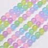 Natural & Dyed Malaysia Jade Bead Strands G-A146-8mm-A30-1