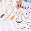 10Pcs Triple Synthetic Turquoise Round Beaded Connector Charms PALLOY-SW00003-08-6