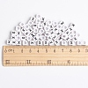 Acrylic Horizontal Hole Letter Beads X-PL37C9308-X-3