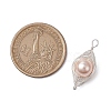 Copper Wire Wrapped Shell Pearl Pendants PALLOY-JF03115-01-2