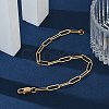 PVD Vacuum Plating 304 Stainless Steel Paperclip Chain Bracelets X-BJEW-I295-15G-5