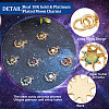 8Pcs 8 Colors Brass Micro Pave Clear Cubic Zirconia Glass Pendants KK-BBC0003-79-4