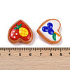 Handmade Heart Lampwork Beads Strands LAMP-P069-04A-07-4