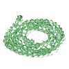 Transparent Electroplate Glass Beads Strands GLAA-F029-4mm-A24-2