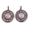 Natural Rose Quartz Pendants G-Q158-03-06-1