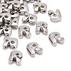 Letter Slider Beads for Watch Band Bracelet Making X-ALRI-O012-R-NR-2