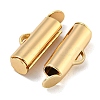 Brass Slide On End Clasp Tubes KK-N254-119G-01-2