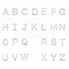 304 Stainless Steel Alphabet Letter Charms STAS-PH0019-70-1