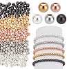 200Pcs 5 Colors Rack Plating Brass Beads KK-PH0011-70-1