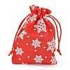 Christmas Themed Burlap Packing Pouches ABAG-L007-01A-03-4