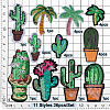 26Pcs 11 Styles Polyester Computerized Embroidery Cloth Iron on/Sew on Patches PATC-PH0001-52-5