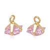 Brass Pave Cubic Zirconia Charms CU-CBABEB3-05G-2