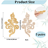 5Pairs Embroidery Thread Clothing Patches PATC-GF0001-97C-2