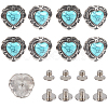 8 Bags Alloy Decorative Rivets BUTT-CP0001-21-7