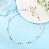 Natural Mixed Stone Faceted Round Beaded Necklaces NJEW-JN06430-3