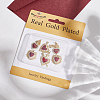 6Pcs 3 Styles Brass Micro Pave Clear Grade AAA Cubic Zirconia Pendants KK-BBC0015-33A-6