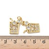 Brass Micro Pave Cubic Zirconia Pendants KK-P325-31G-3