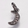Brass Micro Pave Cubic Zirconia Charms X-ZIRC-E147-59B-1