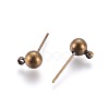 Brass Ball Post Ear Studs X-EC254-NFAB-2