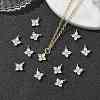 SHEGRACE Brass Cubic Zirconia Charms XGRQ4H913-680G-A-4