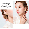 4 Pairs 4 Style Alloy Round Knot Clip-on Earrings for Women EJEW-AN0004-31-3