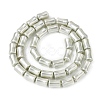 Electroplate Opaque Glass Imitation Pearl Beads Strands EGLA-H113-07D-2