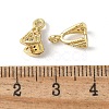 Brass Micro Pave Cubic Zirconia Ice Pick Pinch Bails KK-D324-42G-3