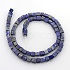 Cube Natural Lapis Lazuli Beads Strands X-G-P057-02-2