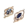 Natural Lapis Lazuli Faceted Connector Charms G-B081-01G-03-2