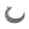 Tibetan Style Alloy Hollow Moon Links TIBEP-5312-B-FF-2