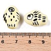 Handmade Printed Porcelain Beads Strand PORC-T133-02G-4