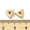 Real 18K Gold Plated Brass Micro Pave Cubic Zirconia Bead KK-H455-08G-02-3