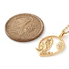 Brass Clear Cubic Zirconia Pendant Necklaces for Women NJEW-B121-01G-02-5