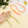 2 Strands 2 Colors Handmade Transparent Acrylic Curb Chains FIND-WR0002-26B-7
