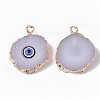 Druzy Resin Pendants RESI-S383-011D-2