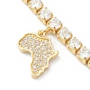 Brass Micro Pave Clear Cubic Zirconia Choker Necklaces NJEW-H308-05G-2