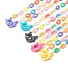 Acrylic Aluminium Cable Chain Necklaces NJEW-JN03627-1