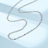 2MM Brass Disc Link Chain Necklaces NJEW-H086-05P-1