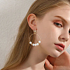 Bowknot Shape Brass Earring Hooks KK-HS0001-78G-6