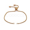 304 Stainless Steel Slider Bracelet/Bolo Bracelets Making MAK-L024-01G-2
