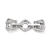 Eco-Friendly Rack Plating Brass Micro Pave Clear Cubic Zirconia Watch Band Clasps ZIRC-F843-28P-2
