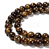 Grade AB Natural Tiger Eye Round Beads Strands G-E334-8mm-17-3