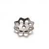 Tarnish Resistant Multi-Petal Flower 304 Stainless Steel Bead Caps STAS-E103-12B-2