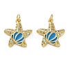 Brass Micro Pave Clear Cubic Zirconia Pendants KK-D221-08G-02-1