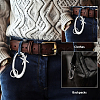 2Pcs 2 Colors Alloy Spring Gate Rings FIND-ME0003-44A-5