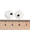White and Black Flat Round Cartoon Resin Cabochons CRES-Q009-01K-2