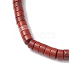Natural Red Jasper and Pearl Beads Btacelets BJEW-JB10681-06-4